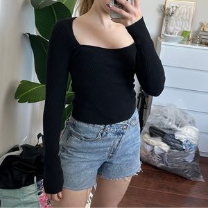 ABERCROMBIE Black knit longsleeve shirt